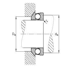 推力深溝球軸承 53226, 根據(jù) DIN 711/ISO 104 標(biāo)準(zhǔn)的主要尺寸，單向，帶球面軸承座圈，可分離