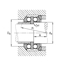 推力深溝球軸承 54312, 根據(jù) DIN 711/ISO 104 標(biāo)準(zhǔn)的主要尺寸，雙向，帶球面軸承座圈，可分離