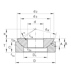 推力關(guān)節(jié)軸承 GE35-AX, 根據(jù) DIN ISO 12 240-3 標(biāo)準(zhǔn)，需維護(hù)