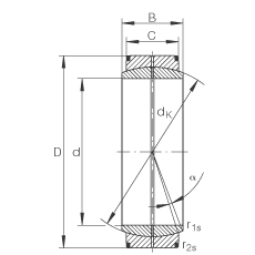 關節(jié)軸承 GE80-DO, 根據 DIN ISO 12 240-1 標準，需維護