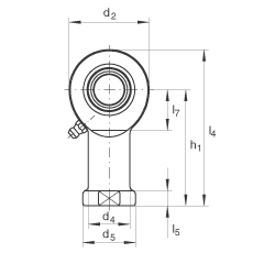 桿端軸承 GIR60-DO-2RS, 根據(jù) DIN ISO 12 240-4 標(biāo)準(zhǔn)，帶右旋內(nèi)螺紋，需維護(hù)，兩側(cè)唇密封