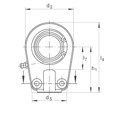 液壓桿端軸承 GIHRK25-DO, 根據(jù) DIN ISO 12 240-4 標(biāo)準(zhǔn)，帶右旋螺紋夾緊裝置，需維護(hù)