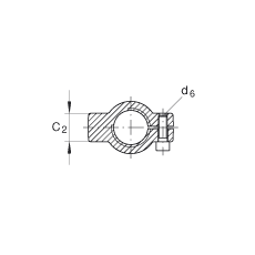 液壓桿端軸承 GIHNRK200-LO, 根據(jù) DIN ISO 12 240-4 標(biāo)準(zhǔn)，帶右旋螺紋夾緊裝置，需維護(hù)