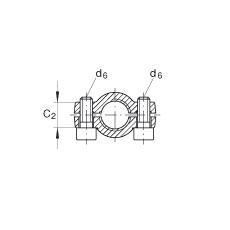液壓桿端軸承 GIHNRK20-LO, 根據(jù) DIN ISO 12 240-4 標(biāo)準(zhǔn)，帶右旋螺紋夾緊裝置，需維護(hù)