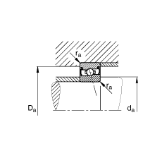 主軸軸承 HSS71903-C-T-P4S, 調(diào)節(jié)，成對安裝，接觸角 α = 15°，兩側(cè)唇密封，非接觸，加嚴公差
