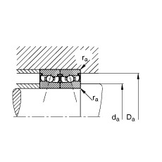 主軸軸承 HSS71903-C-T-P4S, 調(diào)節(jié)，成對安裝，接觸角 α = 15°，兩側(cè)唇密封，非接觸，加嚴公差