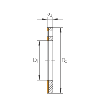 推力墊圈 EGW22-E40-B, 推力墊圈，免維護(hù)，帶銅襯