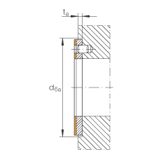 推力墊圈 EGW22-E40-B, 推力墊圈，免維護(hù)，帶銅襯