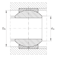 關(guān)節(jié)軸承 GE10-PB, 根據(jù) DIN ISO 12 240-1 標(biāo)準(zhǔn)，尺寸系列 K，需維護(hù)