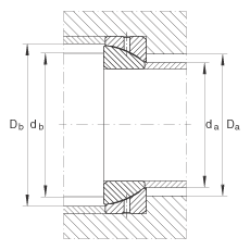 角接觸關(guān)節(jié)軸承 GE45-SX, 根據(jù) DIN ISO 12 240-2 標(biāo)準(zhǔn)，需維護(hù)