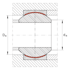 關節(jié)軸承 GE18-PW, 根據(jù) DIN ISO 12 240-1 標準，尺寸系列 K，免維護