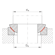 推力關(guān)節(jié)軸承 GE60-AW, 根據(jù) DIN ISO 12 240-3 標(biāo)準(zhǔn)，免維護(hù)