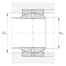 關(guān)節(jié)軸承 GE63-ZO, 根據(jù) DIN ISO 12 240-1 標(biāo)準(zhǔn)，英制尺寸，需維護